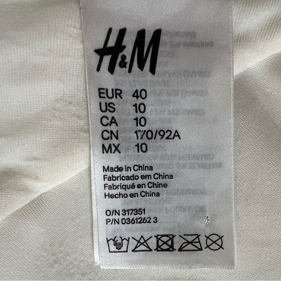 H&M sexy ivory lace halter bodysuit with plunge neckline size 10 - Picture 7 of 8